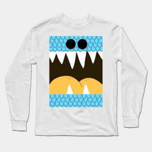 Monster Mouth - Blue Scales Long Sleeve T-Shirt